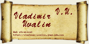 Vladimir Uvalin vizit kartica